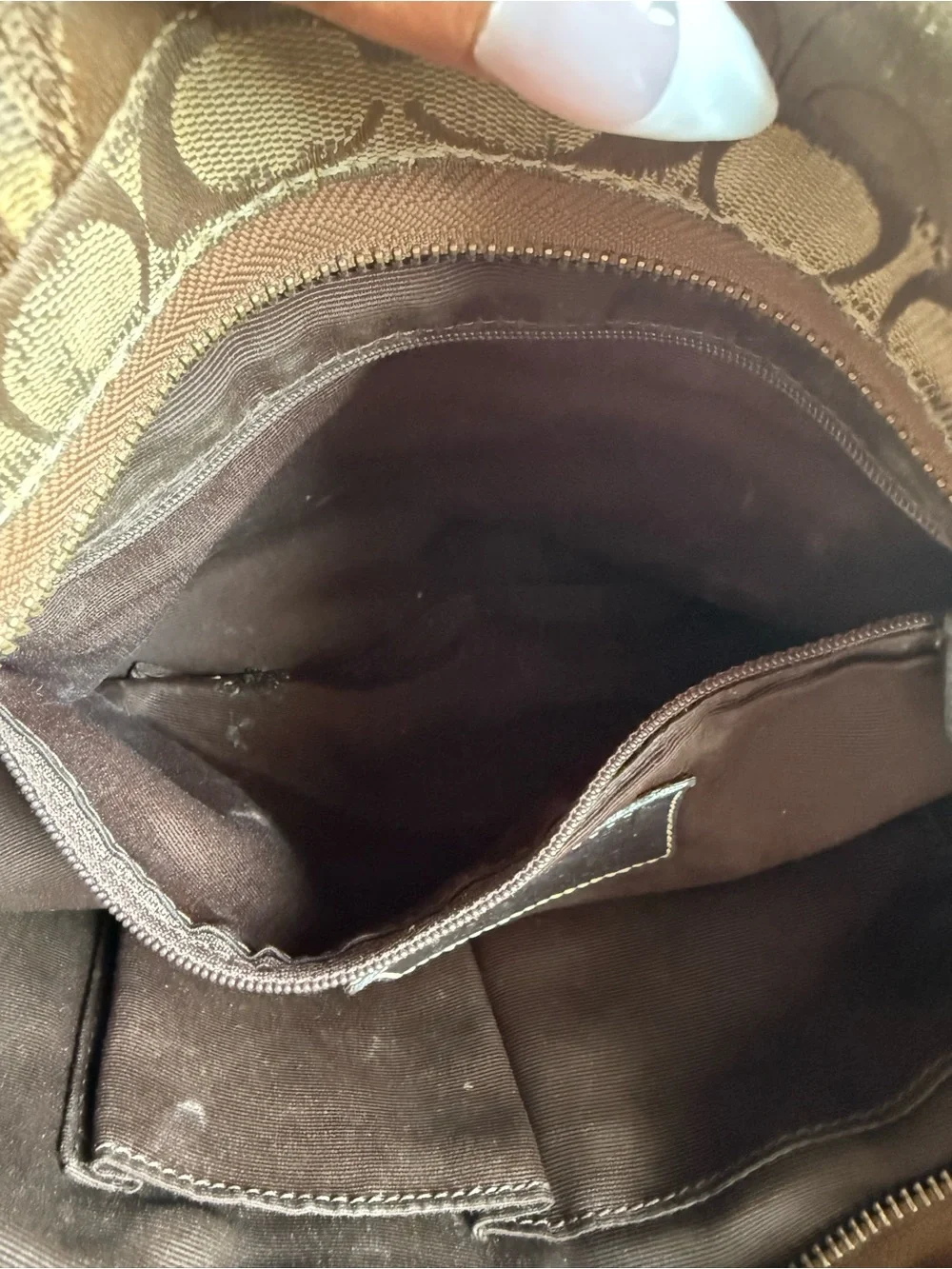 Coach Patchwork Multitone Brown Leather and Signature Hobo Bag